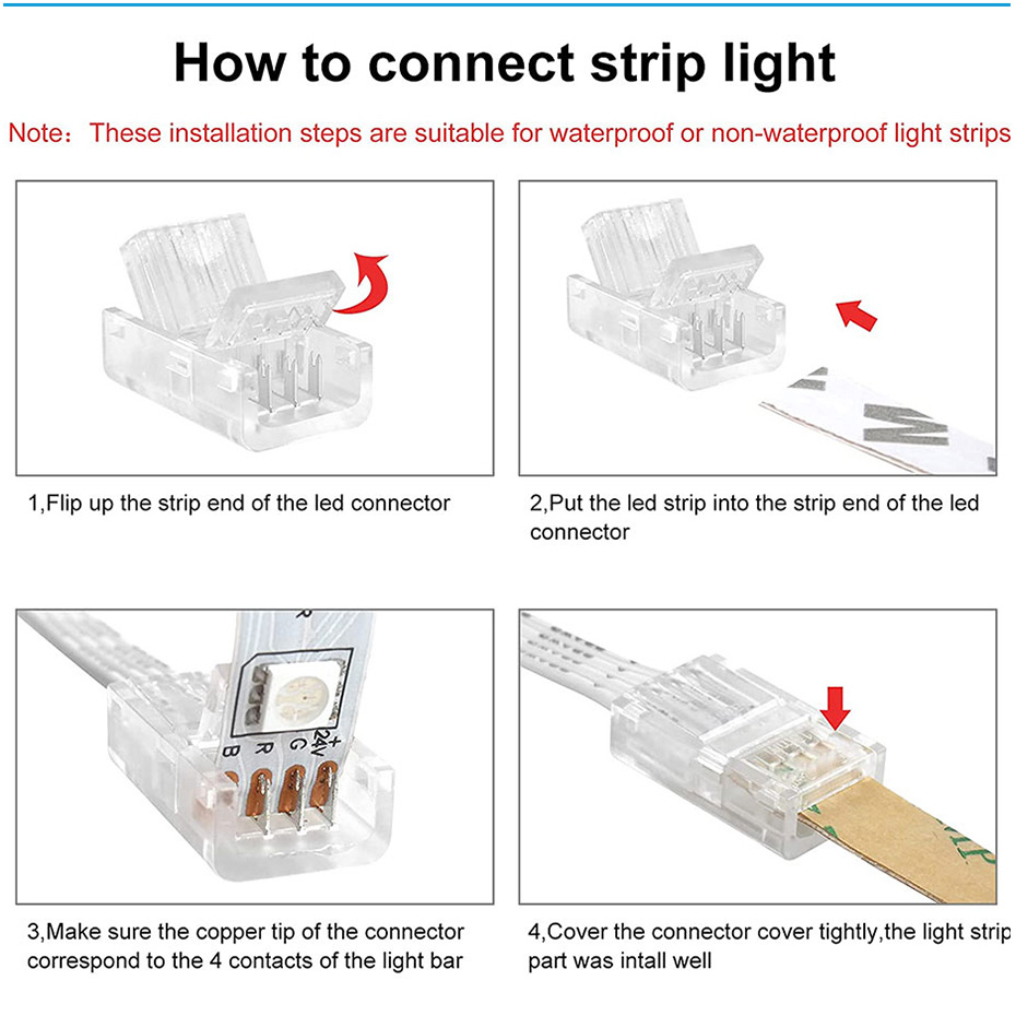 5Pcs LED Strip Light Connector - đánh giá và giá Rgb Led Matrix 8X8