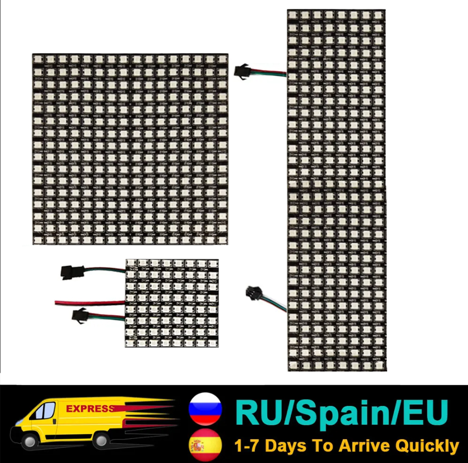 DC5V WS2812B 5050 RGB SMD Linh - đánh giá và giá Rgb Led Matrix 8X8